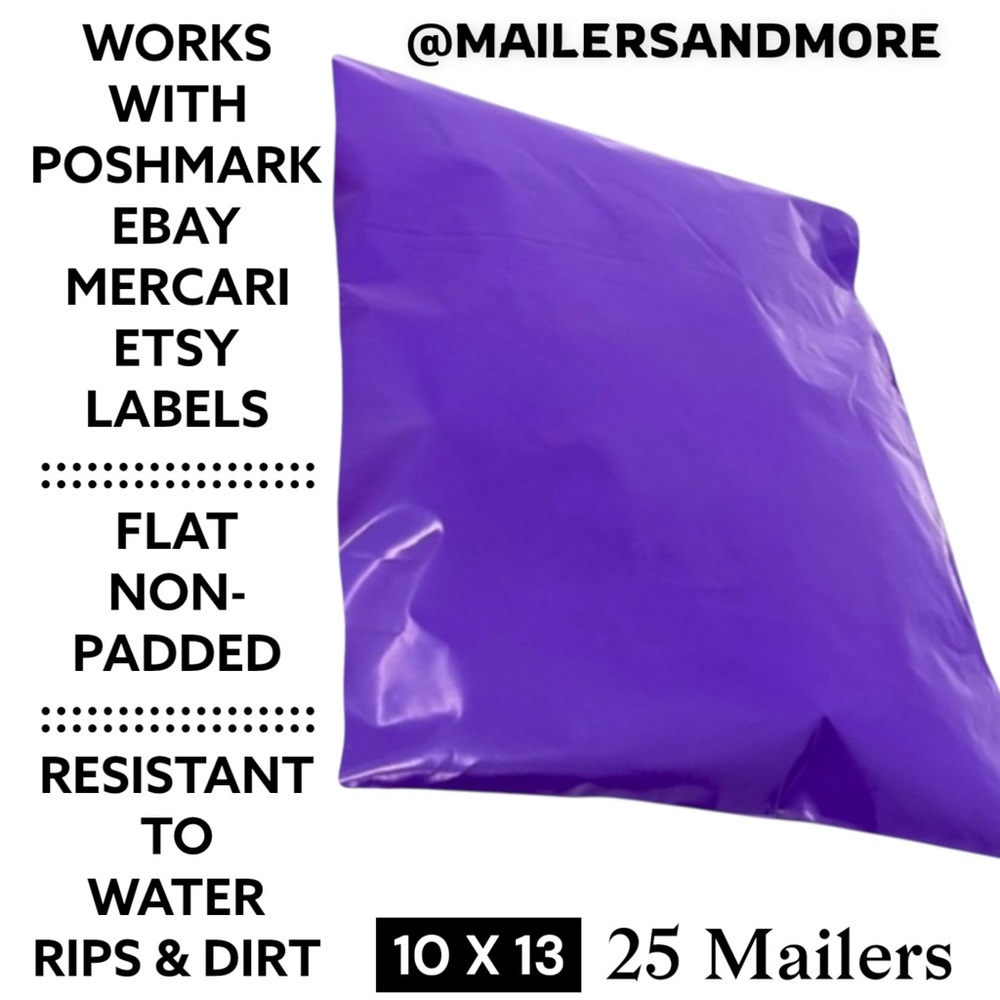 25 10X13 Poly Mailers Purple PRICE IS FIRM - Picture 2 of 9